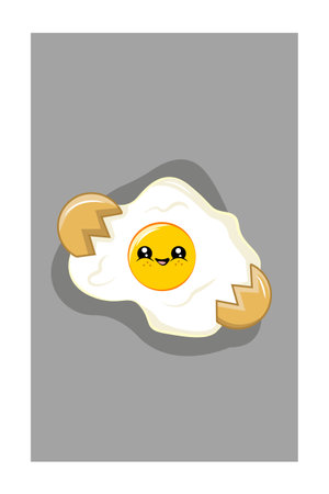Broken egg vector illustrationのイラスト素材