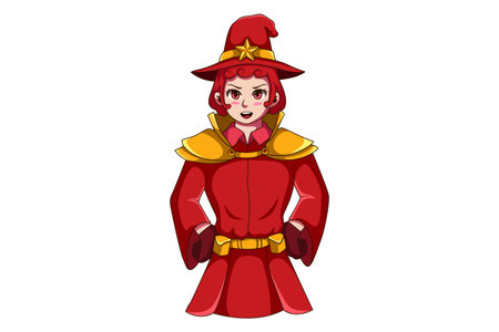 Cute Halloween Witch Character Illustrationのイラスト素材