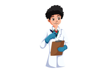 Doctor Profession Character Design Illustrationのイラスト素材