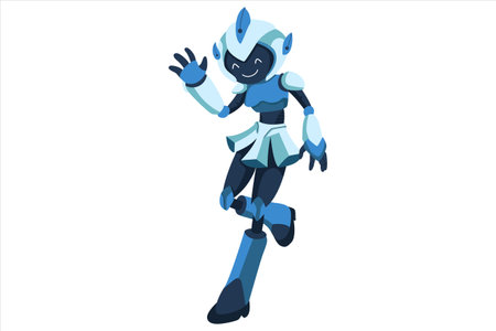 Cute Robot Character Design Illustrationのイラスト素材