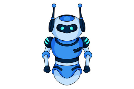 Robot Assistant Character Design Illustrationのイラスト素材