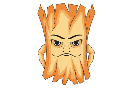 Cute Wood Character Design Illustrationのイラスト素材