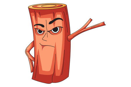 Cute Wood Character Design Illustrationのイラスト素材