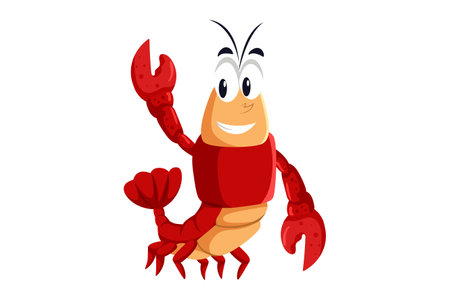 Cute Crab Character Design Illustrationのイラスト素材