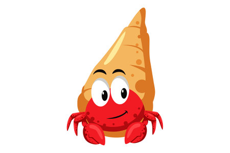 Cute Crab Character Design Illustrationのイラスト素材