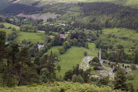 Medieval monastery Glendaloughの写真素材