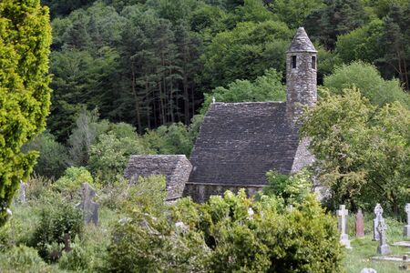 Medieval monastery Glendaloughの写真素材