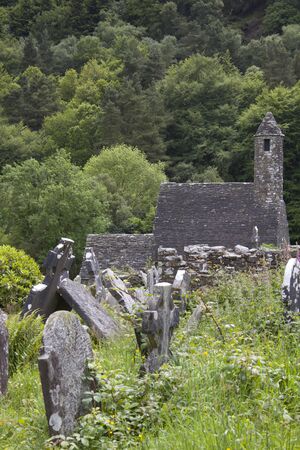 Medieval monastery Glendaloughの写真素材