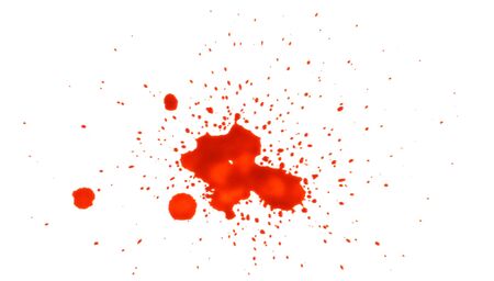blood splatter on white backgroundの写真素材