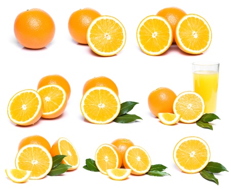 fresh orange setの写真素材