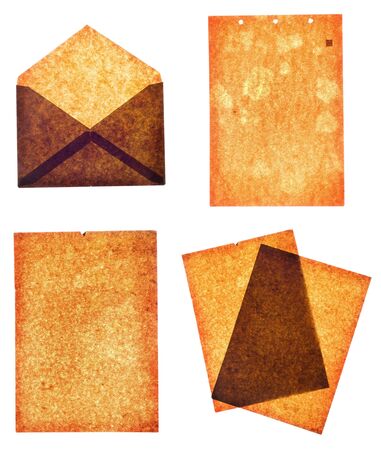 backlight old paper setの写真素材