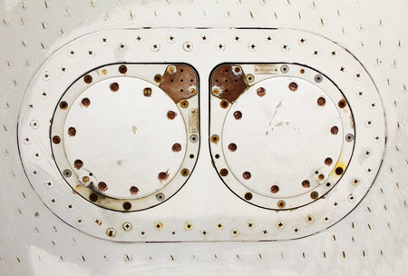 aluminium plate with rivet and screw
