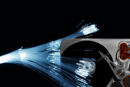 fiber optics and hard disk drive
