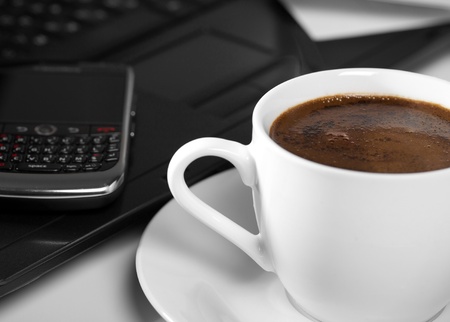 coffee at workの写真素材