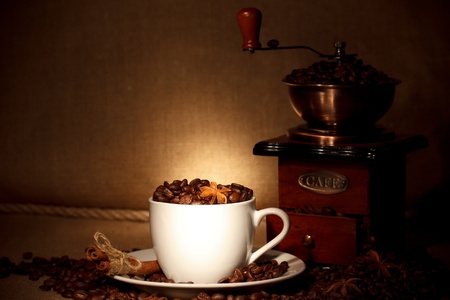 dark coffee still lifeの写真素材