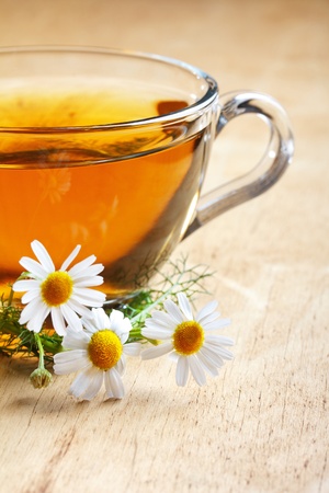 herbal chamomile tea の写真素材