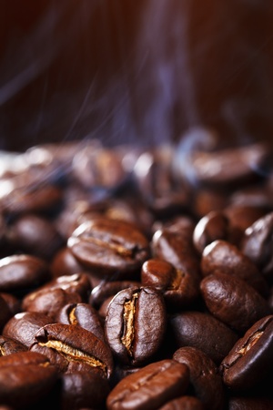 fried coffee beansの写真素材