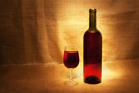 wine in a warm evening lightの写真素材