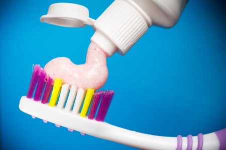 Toothbrush and toothpasteの写真素材