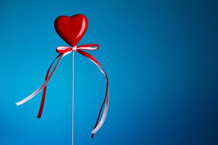 Heart on stick with copy-spaceの写真素材