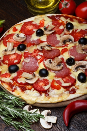 Pizza close upの写真素材