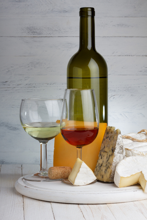 Cheese and wine の写真素材