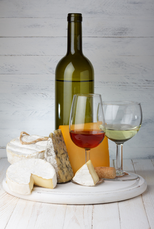 Cheese and wineの写真素材