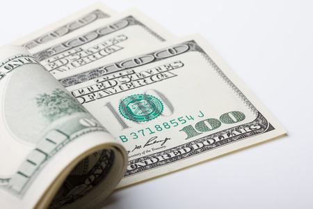 Hundred dollar billsの写真素材