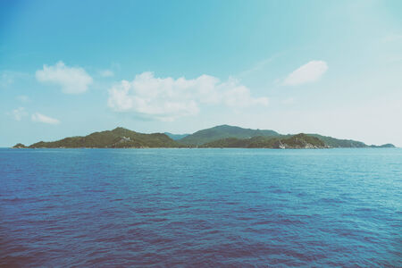 Small tropical island, vintage tonedの写真素材