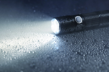Waterproof flashlightの写真素材