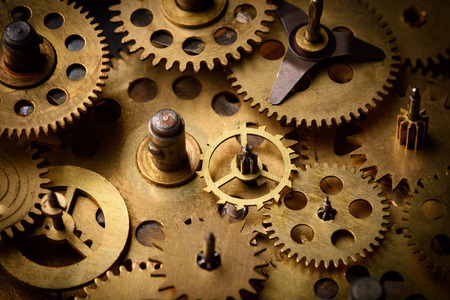 Vintage gears and cogsの写真素材