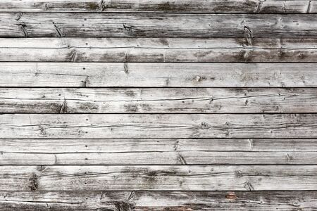 Weathered old wood texture, horizontal obsolete planks backgroundの写真素材