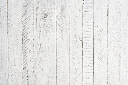 Vintage white wood texture background from planks top viewの写真素材