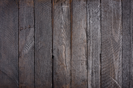 Dark grunge wooden planks table texture flat layの写真素材