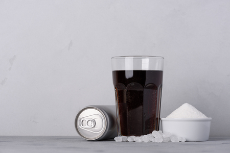 Sugary soft drink.  Diet high sugar content concept.の写真素材