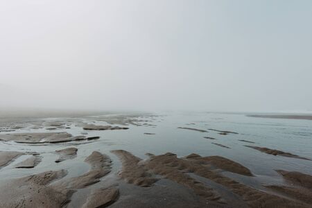 Ocean beach in dense fog
の写真素材