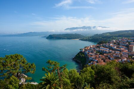 Lastres village in Asturias, northern Spain, Europeの写真素材