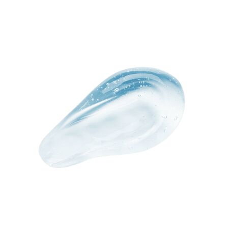 Gel smudge with bubbles isolated on white backgroundの写真素材