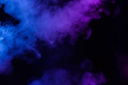 Blue and pink soft smoke clouds abstract backgroundの写真素材