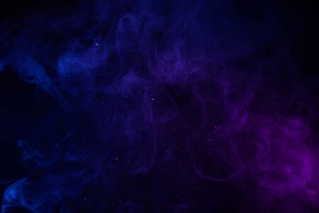 Abstract blue and pink fog with shiny particles dark  backgroundの写真素材