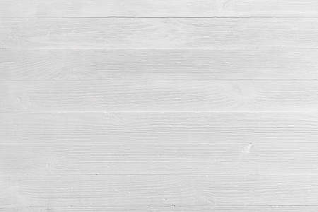 White wooden tablebackground. Empty painted wood texture pattern top view.の写真素材