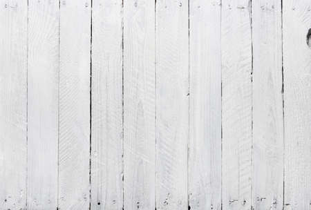 Rustic white wooden texture top view. Bright white painted vintage wood background.の写真素材