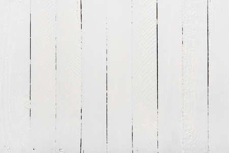 White painted wooden planks texture background top viewの写真素材