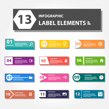 label element for presentation advertising and marketingのイラスト素材