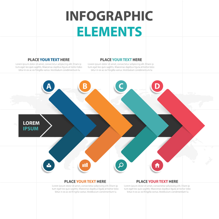 Abstract colorful triangle business Infographics elements, presentation template flat design vector illustration for web design marketing advertisingのイラスト素材
