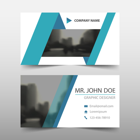 Blue corporate business card, name card template ,horizontal simple clean layout design template , Business banner template for websiteのイラスト素材