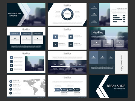 Purple Abstract presentation templates, Infographic elements template ...