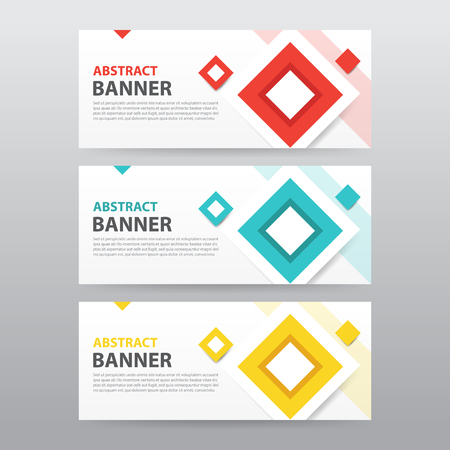 Corporate business banner template, with diamond design.のイラスト素材