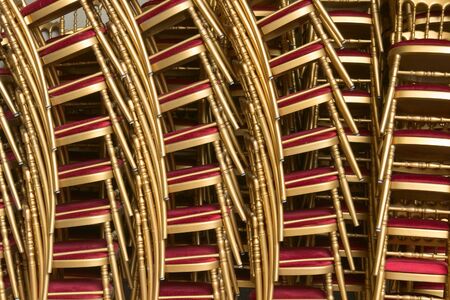 Stack of chairsの写真素材