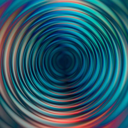 Abstract concentric glowing tubes created in image editor from scratchの写真素材